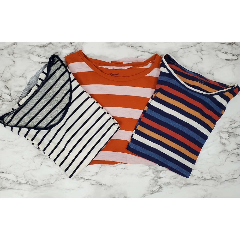 3 for 1 price!  Madewell And Anthropologie Striped T-shirts